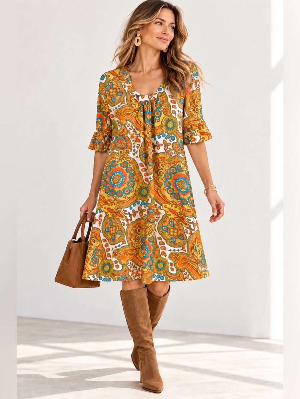 🍁🍂Jude Connally 🔥Paisley🔥 Print Dress – Size Small 🍁🍂